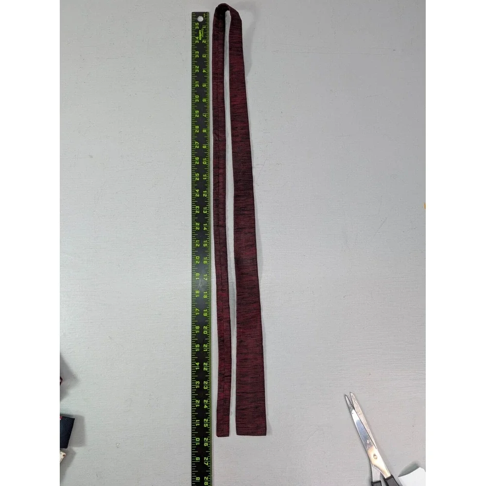 Johny's Gems Square End Necktie Mens‎ Maroon 100% Thai Silk 2.5